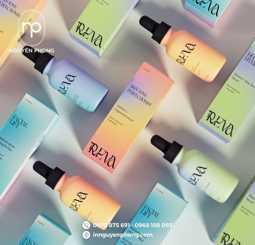 Mẫu hộp đựng serum thương hiệu xa xỉ